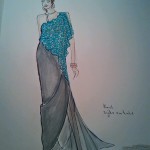lace bourdon en crepe- chiffon